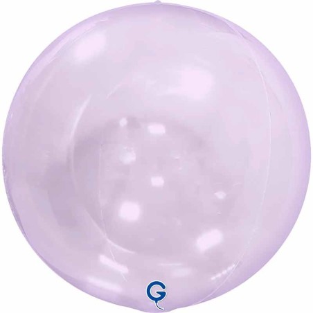 Palloncino in Elastico PVC 15" Lilla Trasparente 4D "Globe Lilac" Sfere "Solid Color Globe"