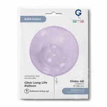 Palloncino in Elastico PVC 15" Lilla Trasparente 4D "Globe Lilac" Sfere "Solid Color Globe"