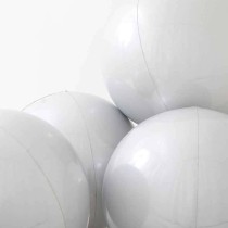 Palloncino in Foil 15" Sfera Bianco 4D "Globe White" Numeri 40" Bianco "White"