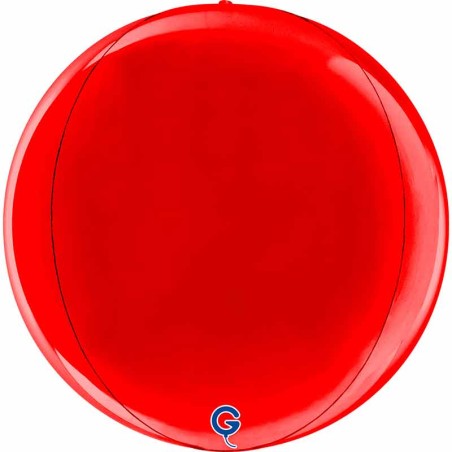 Palloncino in Foil 22" Sfera Rossa 4D "Globe Red" Sfere "Solid Color Globe"