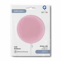 Palloncino in Foil 15" Sfera Rosa 4D "Globe Pastel Pink" Sfere "Solid Color Globe"