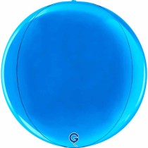 Palloncino in Foil 15" Sfera Blu 4D "Globe Blue" Sfere "Solid Color Globe"