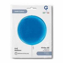 Palloncino in Foil 15" Sfera Blu 4D "Globe Blue" Sfere "Solid Color Globe"