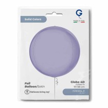Palloncino in Foil 15" Sfera Lilla Satinato 4D "Globe" Sfere "Solid Color Globe"