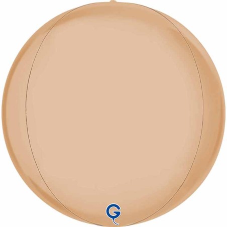 Palloncino in Foil 15" Sfera Cipria Satinato 4D "Globe" Sfere "Solid Color Globe"