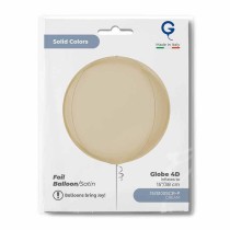 Palloncino in Foil 15" Sfera Crema Satinato 4D "Globe" Sfere "Solid Color Globe"