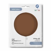 Palloncino in Foil 15" Sfera Cioccolato Satinato 4D "Globe" Sfere "Solid Color Globe"