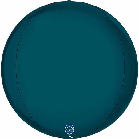Palloncino in Foil 15" Sfera Blu Petrolio Satinato 4D "Globe" Sfere "Solid Color Globe"