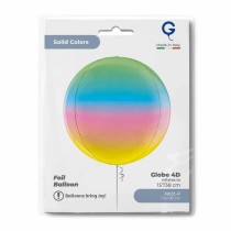 Palloncino in Foil 15" Sfera Arcobaleno 4D "Globe Rainbow" Sfere Fantasia "Globe"