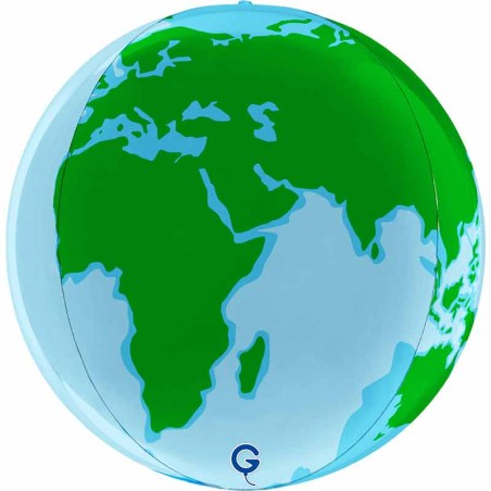 Palloncino in Foil 15" Sfera Mondo 4D "Globe Earth" Sfere Fantasia "Globe"