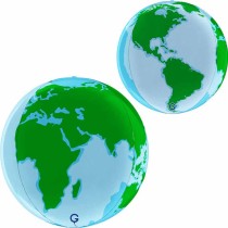 Palloncino in Foil 15" Sfera Mondo 4D "Globe Earth" Sfere Fantasia "Globe"