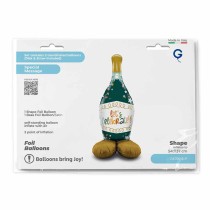 Palloncino in Foil 66" Standups Champagne "Bottle Let's Celebrate" Air Filled e Standups Grabo
