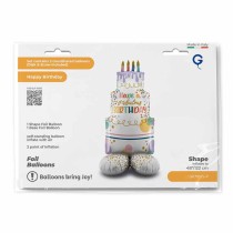 Palloncino in Foil 61" Standups Torta "Fancy Cake" Happy Birthday Grabo