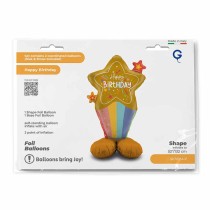 Palloncino in Foil 62" Standups Stella H.B. "Birthday Stars" Happy Birthday Grabo