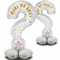 Palloncino in Foil 65" Standups Interrogativo "Question Gender Reveal" Nascita e Battesimo Grabo
