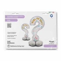 Palloncino in Foil 65" Standups Interrogativo "Question Gender Reveal" Nascita e Battesimo Grabo