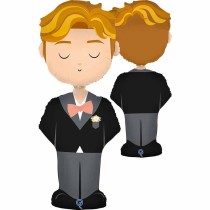 Palloncino in Foil 53" Air Filled Sposo "Groom" Amore, Matrimonio o Anniversario Grabo