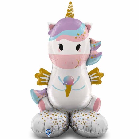 Palloncino in Foil 63" Standups Unicorno "Chubby Unicorn" Animali Grabo