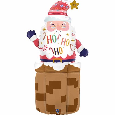 Palloncino in Foil 31" Standups Babbo Natale "Ho Ho Ho Santa" Natale e Capodanno Grabo