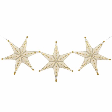 Palloncino in Foil 23" Air Filled Stella Natalizia "Deco Garland Stars" 3pz Natale e Capodanno Grabo