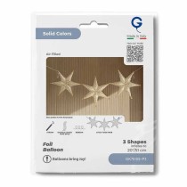 Palloncino in Foil 23" Air Filled Stella Natalizia "Deco Garland Stars" 3pz Natale e Capodanno Grabo
