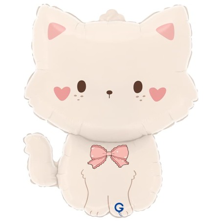 Palloncino in Foil 29" Super Shape Gattino Rosa "Coquette Cat" Animali Grabo