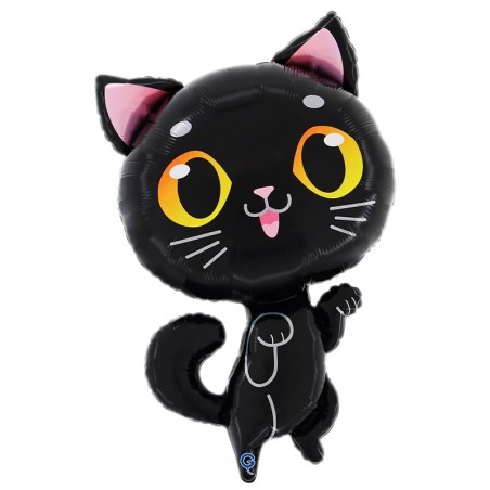 Palloncino in Foil 36" Super Shape Gattino Nero Animali Grabo
