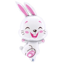 Palloncino in Foil 44" Super Shape Simpatico Coniglietto Animali Grabo