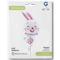 Palloncino in Foil 44" Super Shape Simpatico Coniglietto Animali Grabo