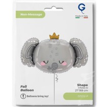 Palloncino in Foil 38" Super Shape Elefante "Baby Elephant" Animali Grabo