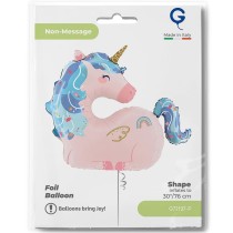 Palloncino in Foil 41" Super Shape Unicorno "Maritime Unicorn" Animali Grabo