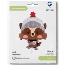 Palloncino in Foil 32" Super Shape Procione Cavaliere Animali Grabo