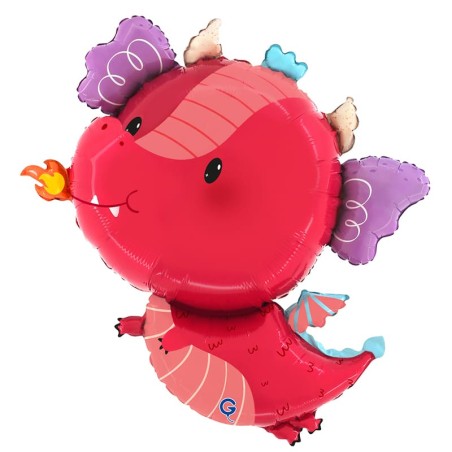Palloncino in Foil 39" Super Shape Drago "Funny Dragon" Animali Grabo