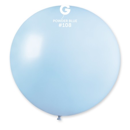 Palloncino in Lattice 31" G30 Celeste Polvere "Powder Blue 108" Gemar Standard 31" G30
