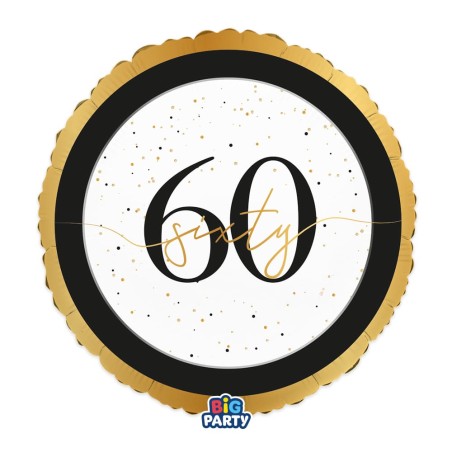 Palloncino in Foil 18" Happy Birthday 60 Anni "Prestige" 60 Anni