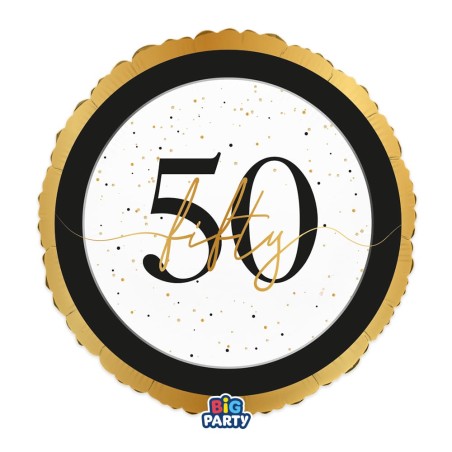 Palloncino in Foil 18" Happy Birthday 50 Anni "Prestige" 50 Anni