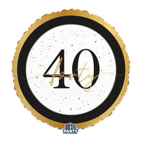 Palloncino in Foil 18" Happy Birthday 40 Anni "Prestige" 40 Anni