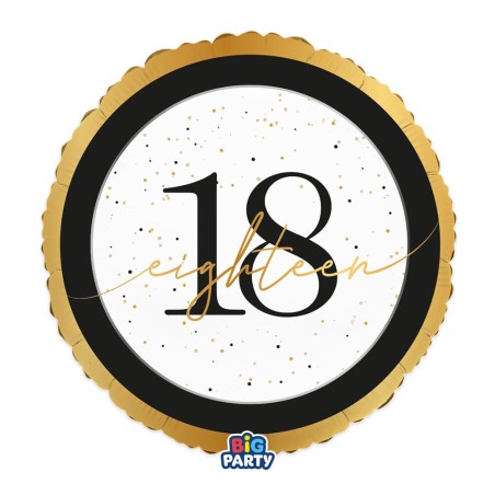 Palloncino in Foil 18" Happy Birthday 18 Anni "Prestige" 18 Anni