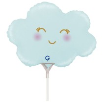 Palloncino in Foil 14" Mini Shape Nuvola Celeste "Cloudy" Nascita e Battesimo Grabo