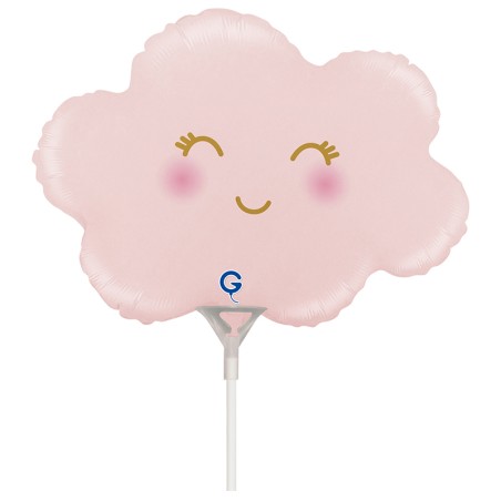 Palloncino in Foil 14" Mini Shape Nuvola Rosa "Cloudy" Nascita e Battesimo Grabo