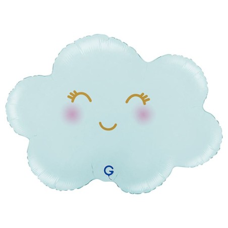 Palloncino in Foil 30" Super Shape Nuvola Celeste "Cloudy" Nascita e Battesimo Grabo