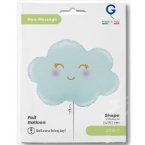 Palloncino in Foil 30" Super Shape Nuvola Celeste "Cloudy" Nascita e Battesimo Grabo