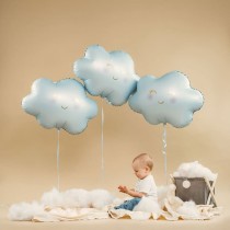 Palloncino in Foil 30" Super Shape Nuvola Celeste "Cloudy" Nascita e Battesimo Grabo
