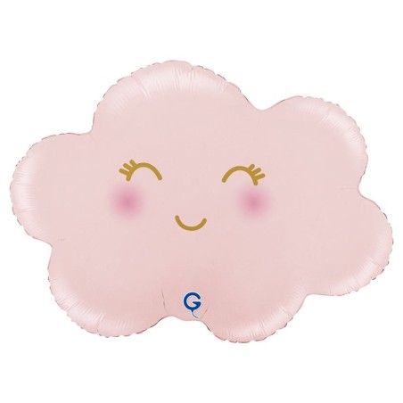 Palloncino in Foil 30" Super Shape Nuvola Rosa "Cloudy" Nascita e Battesimo Grabo