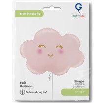Palloncino in Foil 30" Super Shape Nuvola Rosa "Cloudy" Nascita e Battesimo Grabo