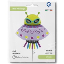 Palloncino in Foil 38" Super Shape Alieno "Funky Alien" Generici Grabo