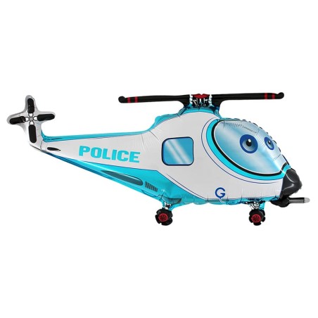 Palloncino in Foil 40" Super Shape Elicottero Polizia "Police Helicopter" Sport e Veicoli Grabo