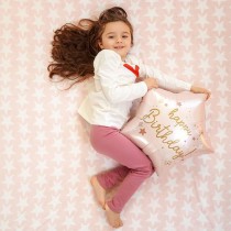 Palloncino in Foil 18" Stella Rosa "Happy Birthday" Happy Birthday Grabo