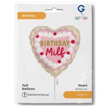 Palloncino in Foil 18" Cuore "Birthday Milf" Happy Birthday Grabo