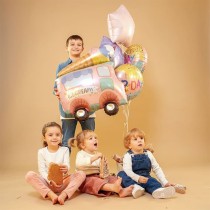 Palloncino in Foil 18" Happy Birthday Pois "Funky Dots" Happy Birthday Grabo
